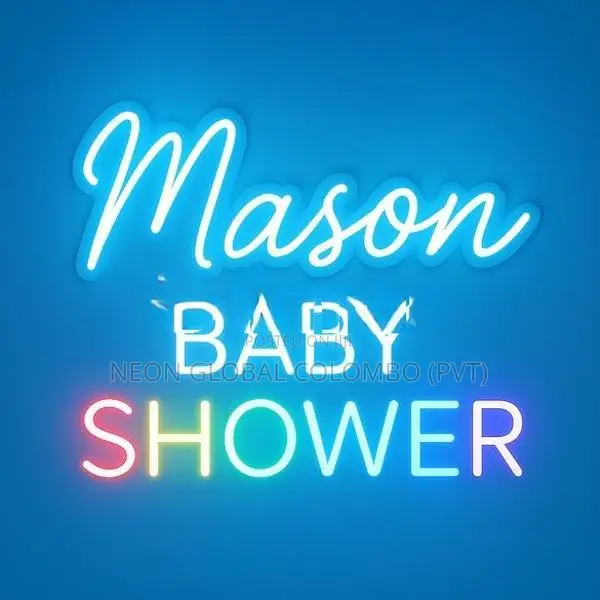Neon Name Boards for Baby Showers