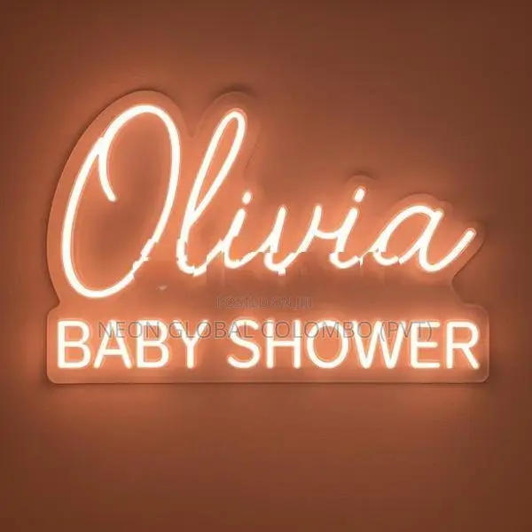Neon Name Boards for Baby Showers