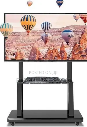 Smart Tv Stand Portable Mobile Cart Movable 32"-75"