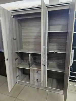 New Melamine Ash Colour 3 Door Cupboard 6*4 Ft Wardrobe