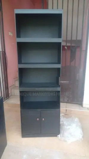 Modern 6x2 White BLK Book Cupboards