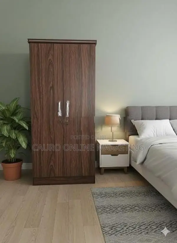 New Melamine 2 Door Cupboard Wardrobe 6*2.5 Ft