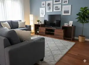 New Melamine White / Ash Brown Tv Stand Cupboard