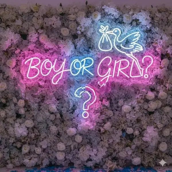 Neon Name Boards for Baby Showers