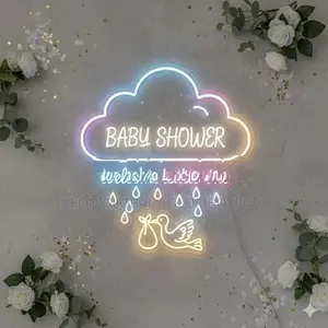 Neon Name Boards for Baby Showers