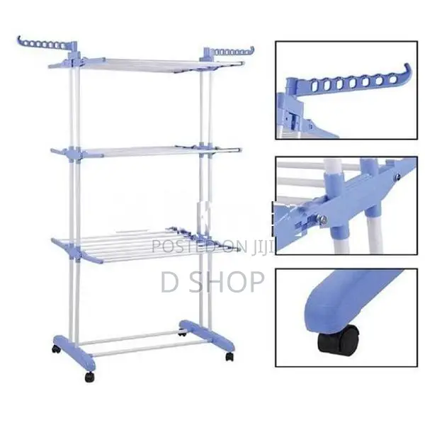 Three Layer Cloth Rack - Fold-able Large 6" ft 50 Kg