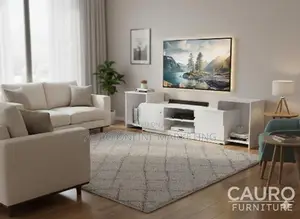 Bew White / Ash Colour Large Tv Stand Cupboard