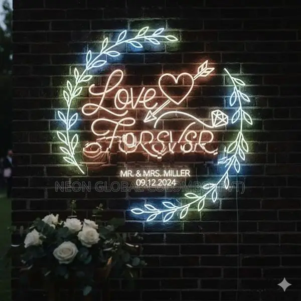 Unique Neon Backdrops for Weddings