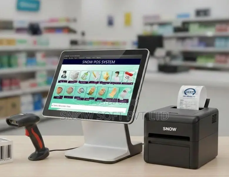 Pos Billing Software with Printer Scanner