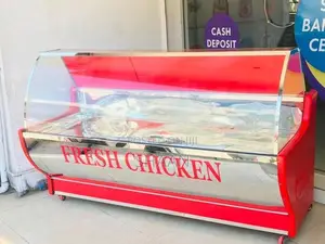 කුකුල් මස් සහ මාළු ශීතකරන. Chicken & Fish Display Coolers dp 33DE456