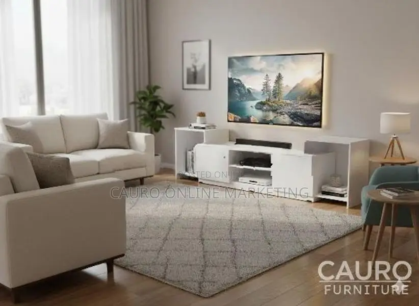 new white or ash colour large tv stand cupboard