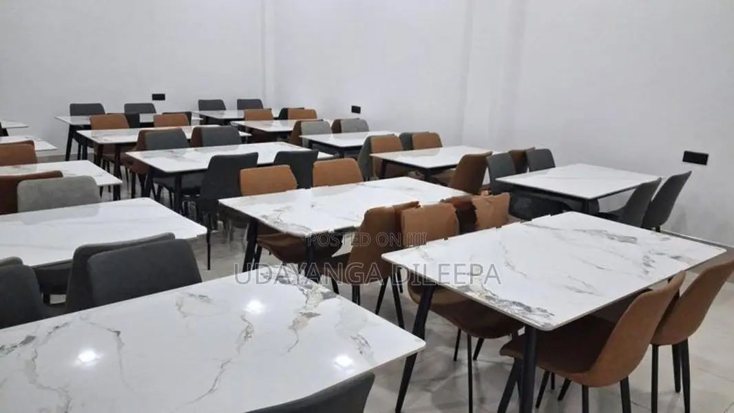 Restaurant Dining Table with Cushion Chairs