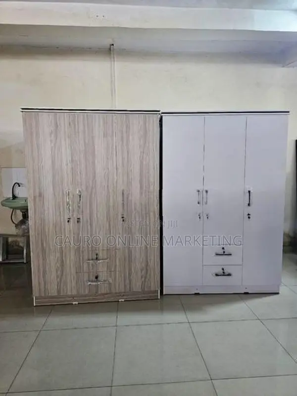 New 3 Door Ash / White Colour Melamine Cupboard 6*4 Wardrobe