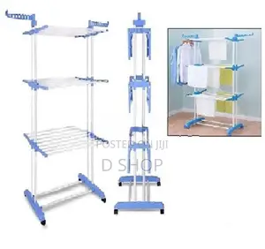 Three Layer + Cloth Rack - Fold-able Large 6" ft 50 Kg