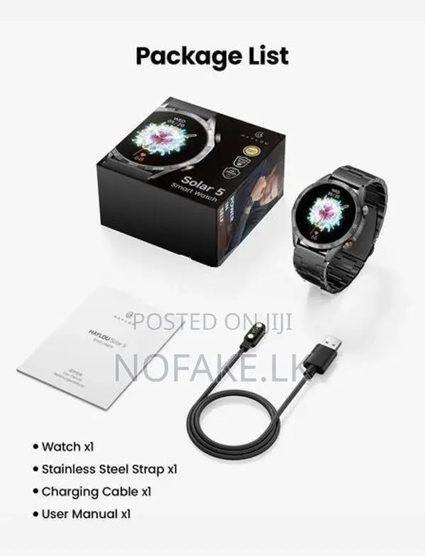 Haylou Solar 5 Smart Watch with Stainless Steel Strap