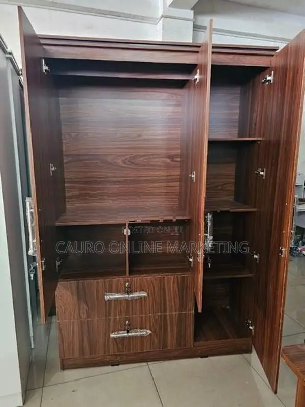 New Melamine 3 Door L Cupboard 6x4 Wardrobe