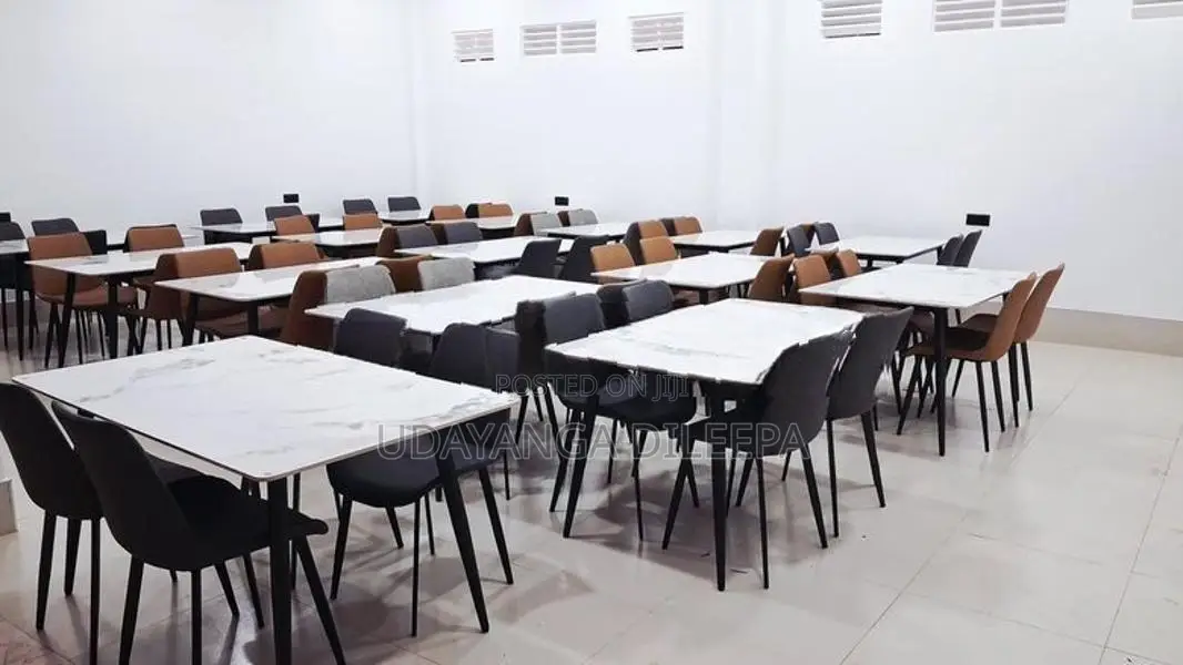 Granite Dining Table with Cushion Chairs