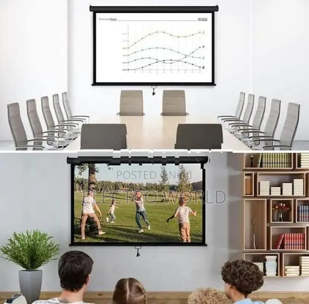 Projector Manual Screen 5 Feet 60″x60″ -Brand New