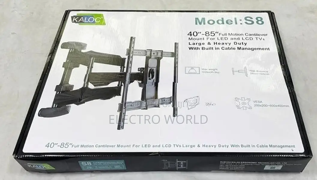 Universal Full Motion Heavy Duty TV Wall Mount For 40" To 85" Inches