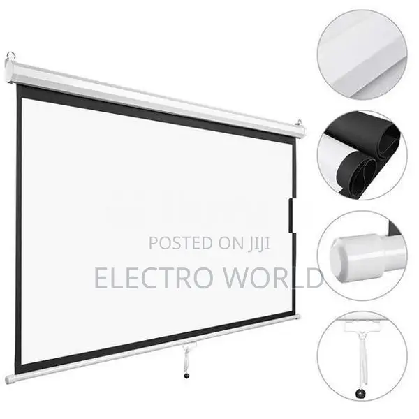 Projector Manual Screen 5 Feet 60″x60″ -Brand New