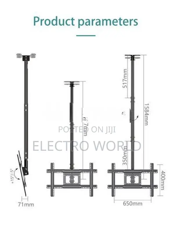 LCD LED TV 32"-65" Tilt & Full Motion Ceiling Wall Mount