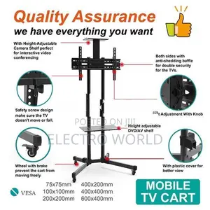 TV Trolly Movable 14"-65" Porteble Rolling Stand