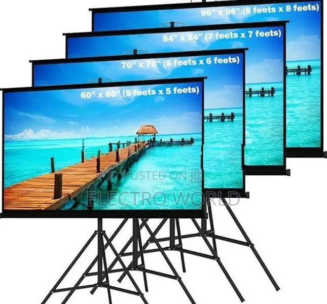 Tripod Projector 6" Stand With Screen 72″x72″