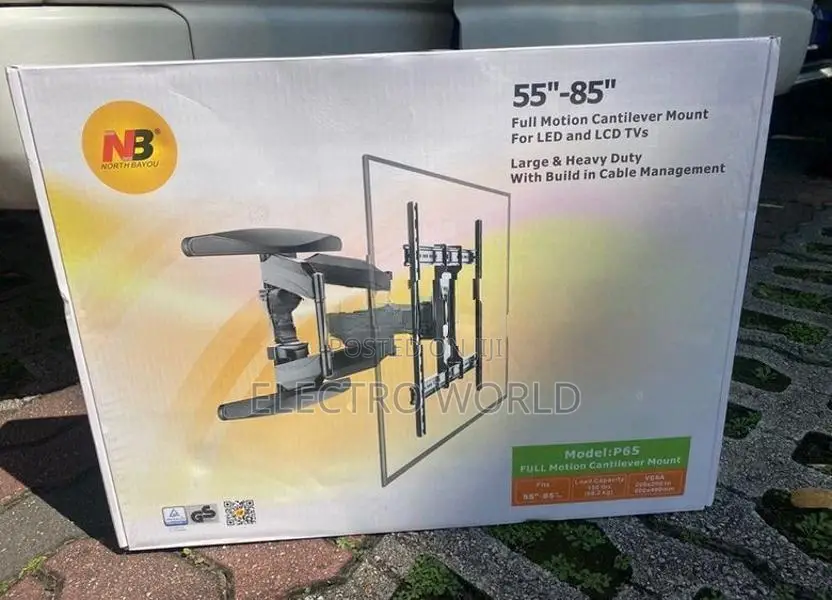 TV Full Motion Large and Heavy-Duty Wall Mount For 55”-85” inches