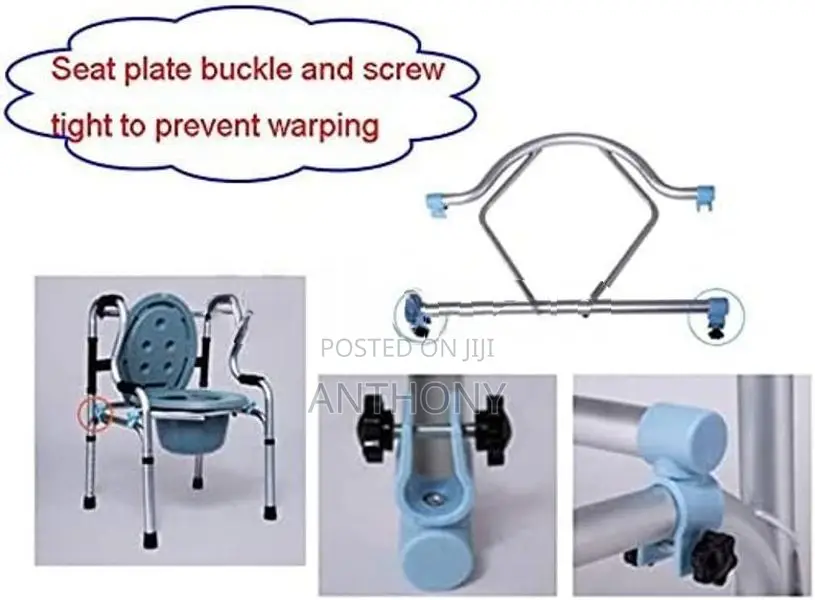Commode Chair,Toilet Chair Aluminum Walker all In 1
