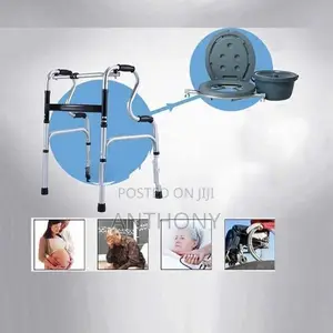 Commode Chair,Toilet Chair Aluminum Walker all In 1