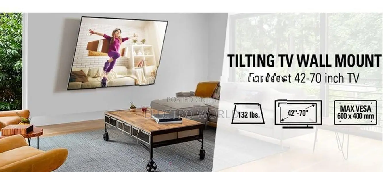 TV Tilt Up/Down 42"-75" Heavy Wall Mount Bracket