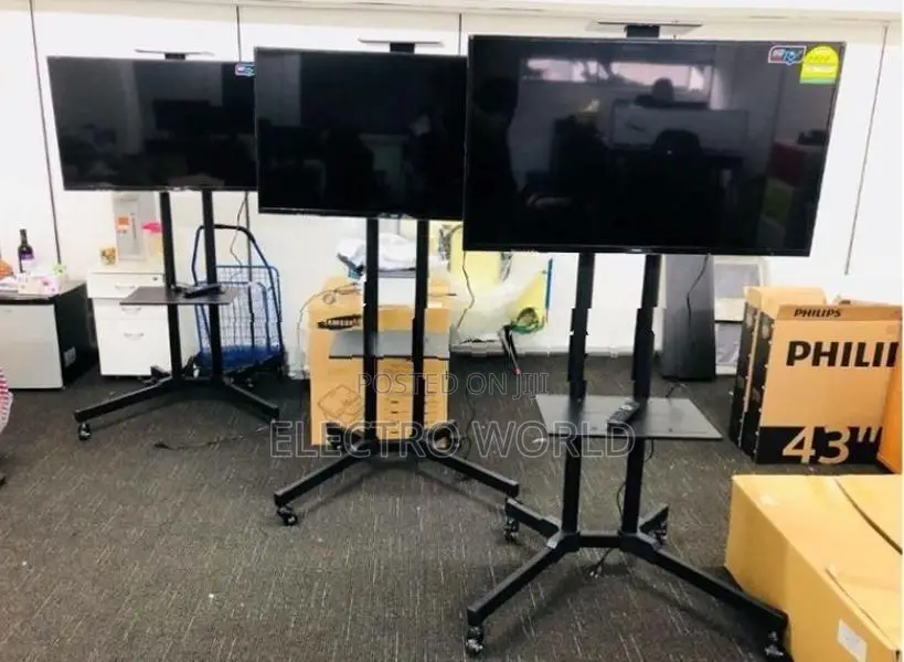Smart Tv Mobile Cart Movable 26"-65" Rolling Stand