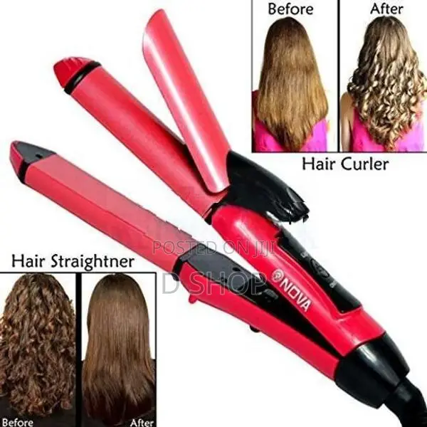Professional - 2 in 1 Hair Tool Smoothing Straightening & Curling