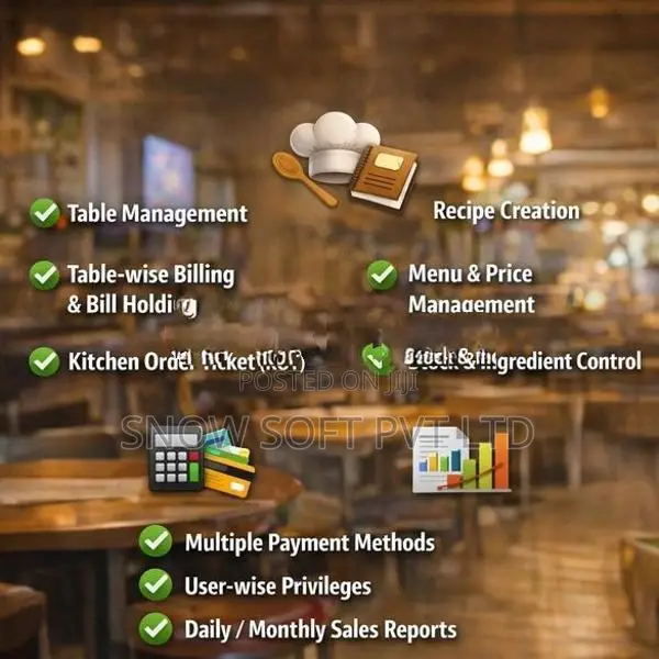 Restaurant POS Billing System with KOT BOT Reports