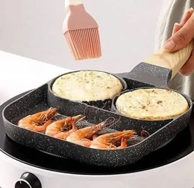 Grill Fryer Pan - 2 Hole Ceramic