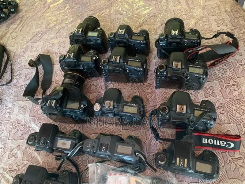 canon DSLR body with lenses