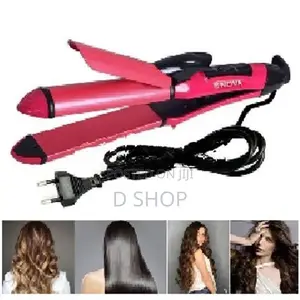 Professional 2 in 1 Hair Tool Smoothing Straightening & Curling