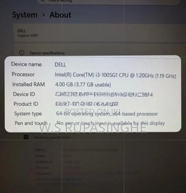 Dell i3 10th Gen Laptop