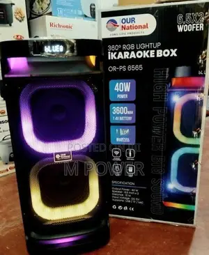 National karaoke Box 6.5 with 2 Mic (OR-PS6565)