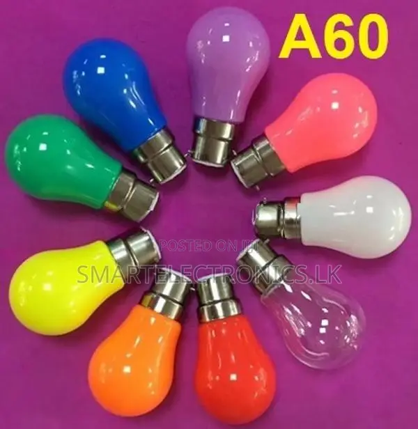 LED COLOUR BULB B22 A60