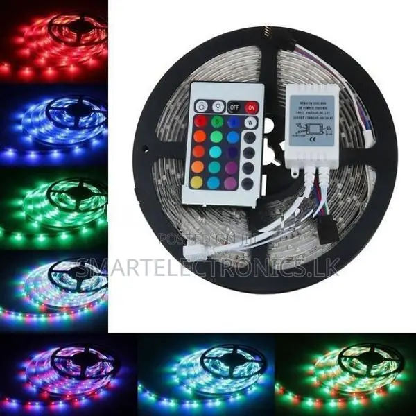 5 METRE LED STRIP LIGHT RGB 5050 WITH REMOTE & POWER ADAPTOR KIT