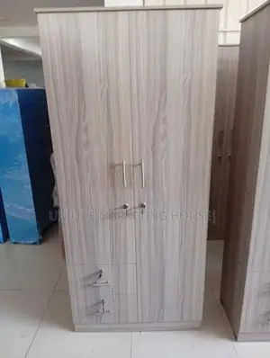 Modern 2D American White Side 2 Drawer Wardrobe