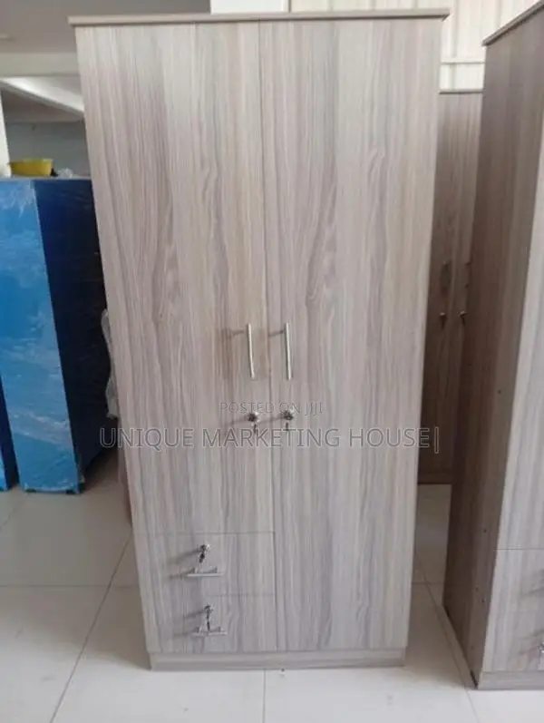 Modern 2D American White Side 2 Drawer Wardrobe