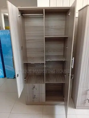 Modern 2D American White Side 2 Drawer Wardrobe