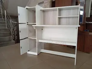 Modern Olinca 4ft White Side 3 Cupboard Study Table