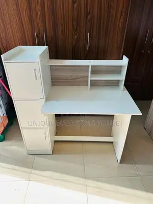 Modern Side 3 Cupbored Smart White Study Table