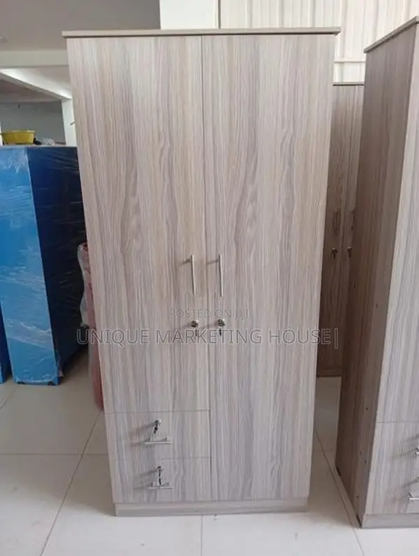 Modern 2D American White Side 2 Drawer Wardrobe
