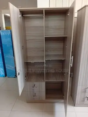 Modern 2D American White Side 2 Drawer Wardrobe