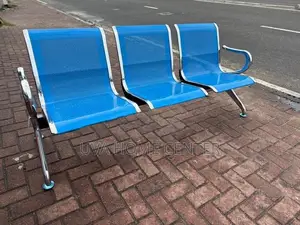 Steel Lobby Gang Chair Blue