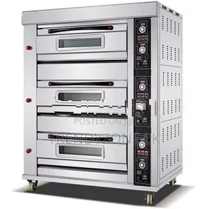 Industrial Gas Oven 3 Deck 9 Trays